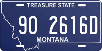 MT license plate 902616D