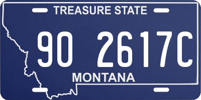MT license plate 902617C