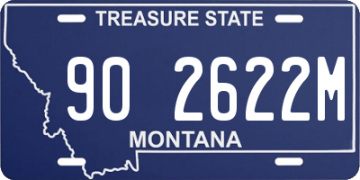 MT license plate 902622M