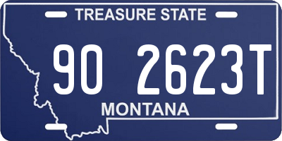 MT license plate 902623T