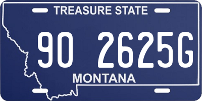 MT license plate 902625G