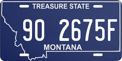 MT license plate 902675F