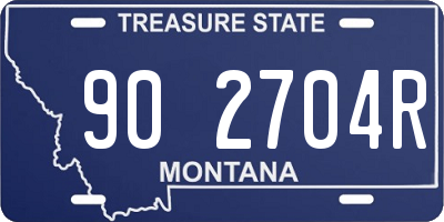 MT license plate 902704R