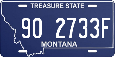 MT license plate 902733F