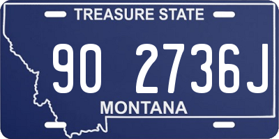 MT license plate 902736J