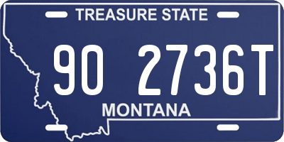 MT license plate 902736T