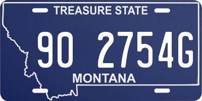 MT license plate 902754G