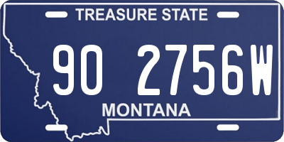 MT license plate 902756W