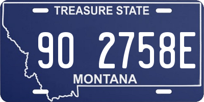 MT license plate 902758E