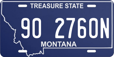 MT license plate 902760N