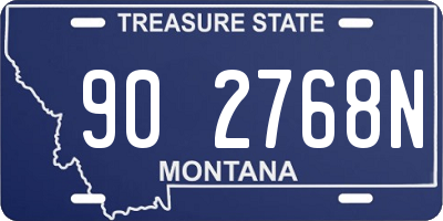 MT license plate 902768N