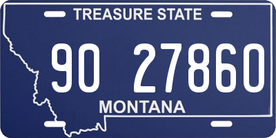MT license plate 902786O