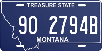MT license plate 902794B