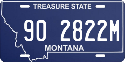 MT license plate 902822M