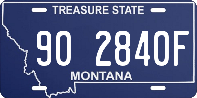 MT license plate 902840F
