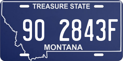 MT license plate 902843F
