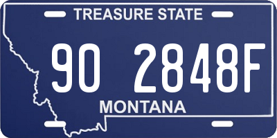 MT license plate 902848F
