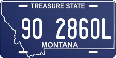 MT license plate 902860L