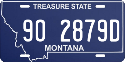 MT license plate 902879D