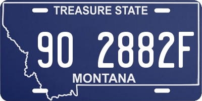 MT license plate 902882F