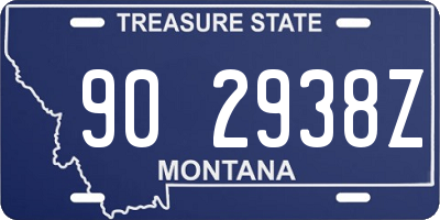 MT license plate 902938Z