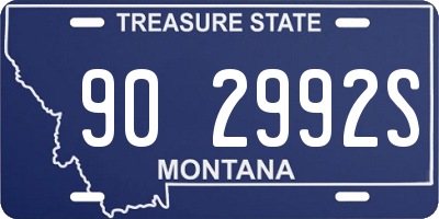 MT license plate 902992S