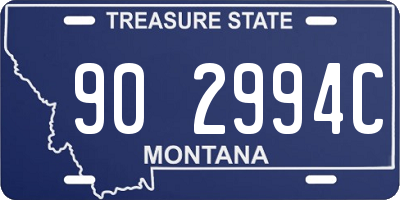MT license plate 902994C