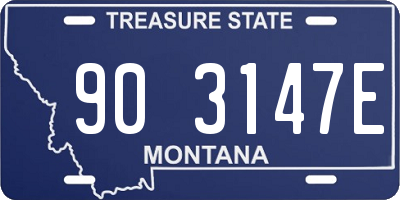 MT license plate 903147E