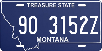 MT license plate 903152Z