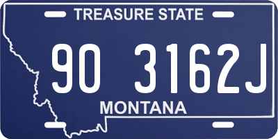 MT license plate 903162J