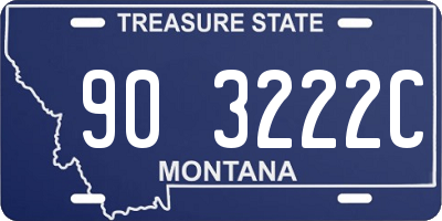 MT license plate 903222C