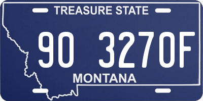 MT license plate 903270F