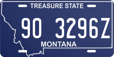 MT license plate 903296Z