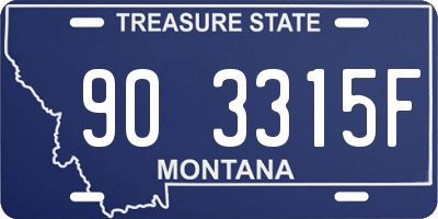 MT license plate 903315F