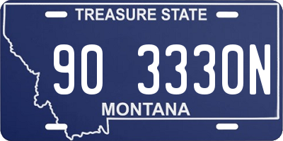 MT license plate 903330N