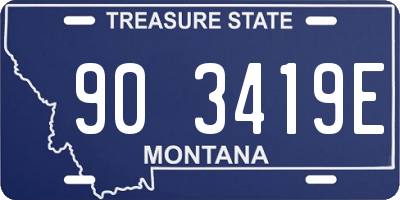 MT license plate 903419E