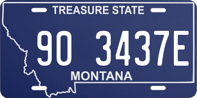 MT license plate 903437E