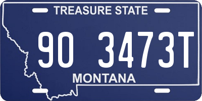 MT license plate 903473T
