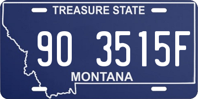 MT license plate 903515F