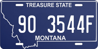 MT license plate 903544F