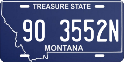 MT license plate 903552N