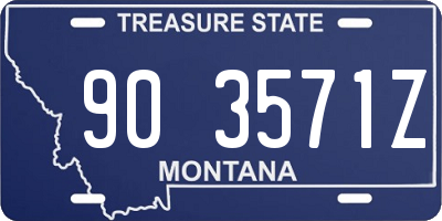 MT license plate 903571Z