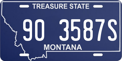 MT license plate 903587S