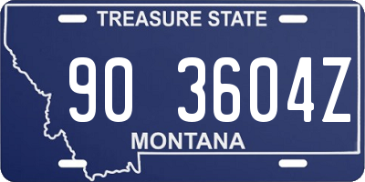 MT license plate 903604Z