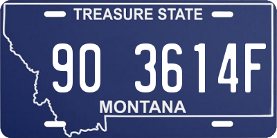 MT license plate 903614F