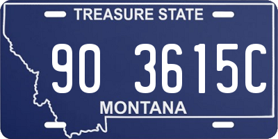 MT license plate 903615C