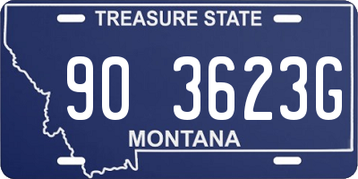MT license plate 903623G