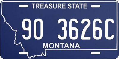 MT license plate 903626C