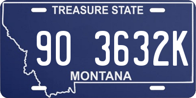 MT license plate 903632K
