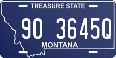 MT license plate 903645Q